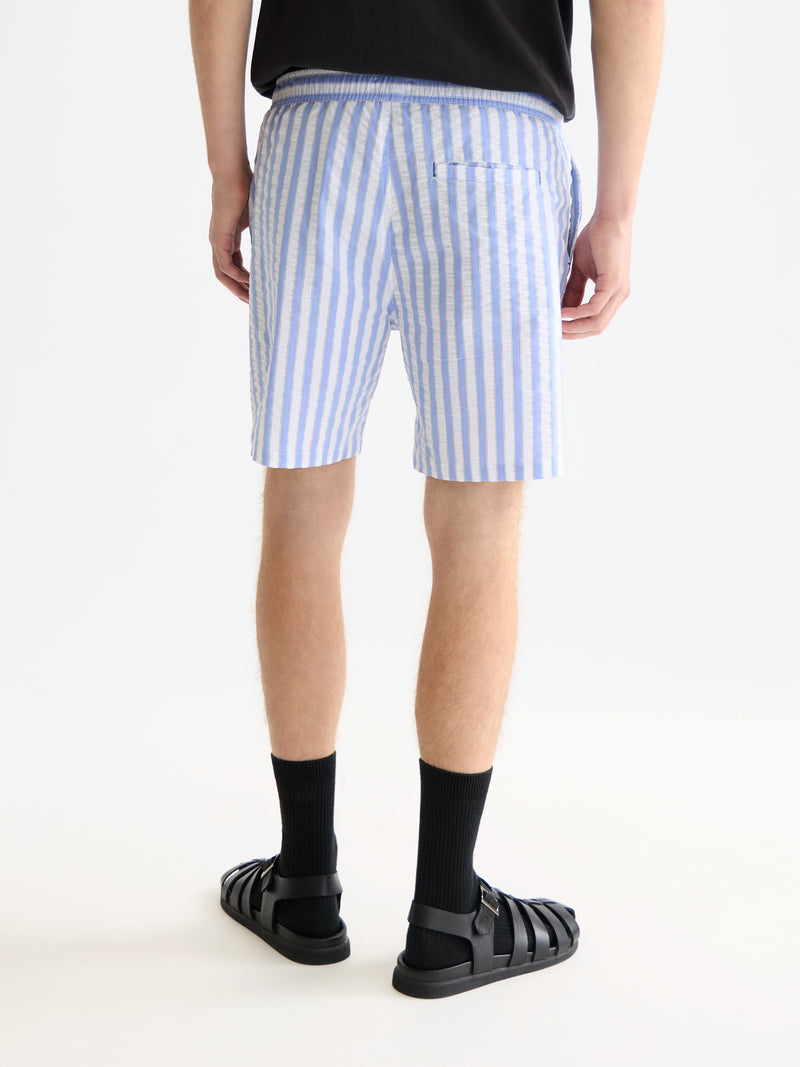 Striped Midlength Swim Shorts - Classic Stripe Infinity