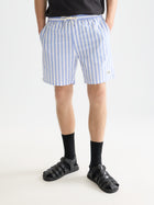 Striped Midlength Swim Shorts - Classic Stripe Infinity
