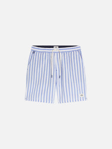 Striped Midlength Swim Shorts - Classic Stripe Infinity