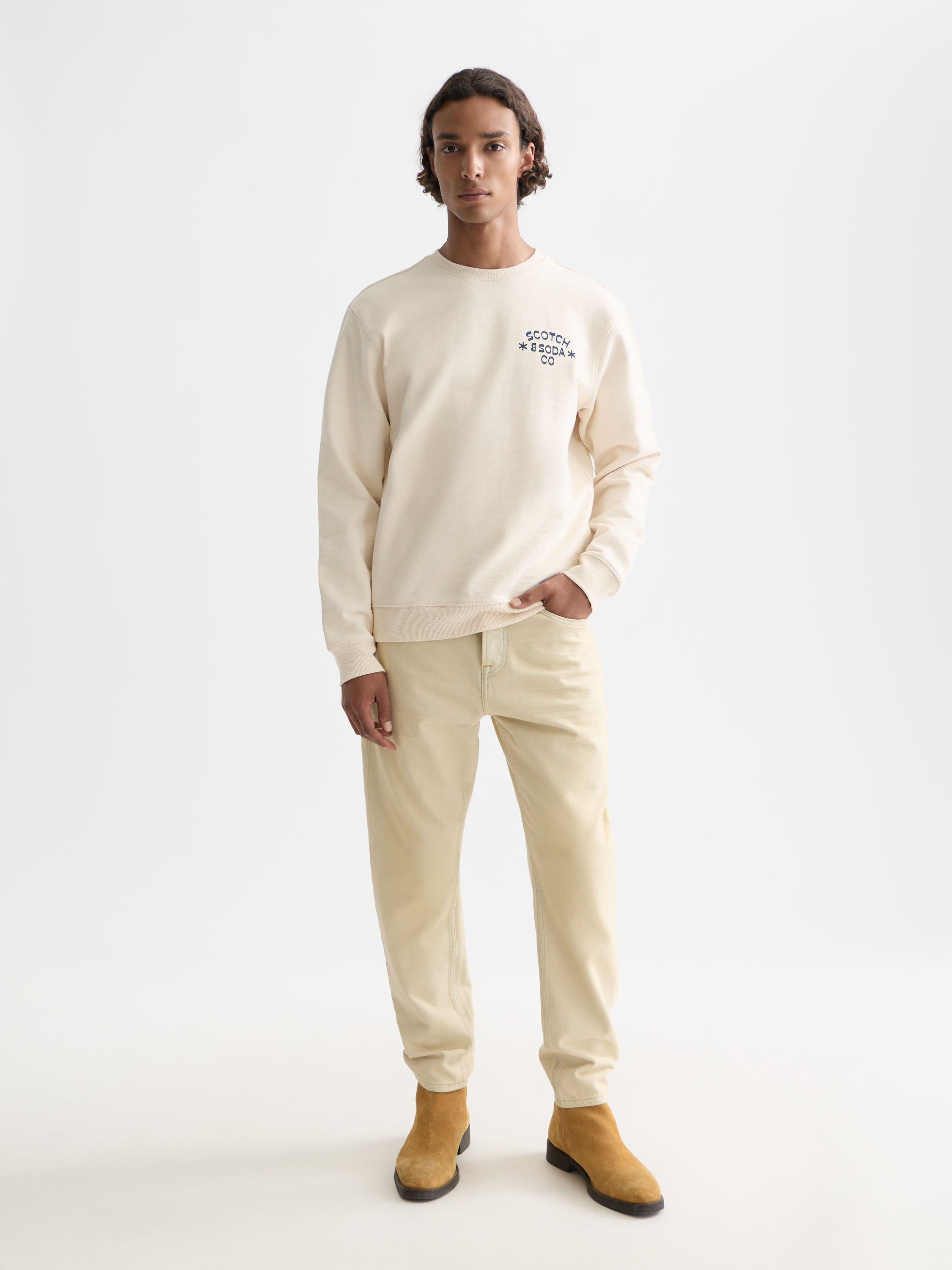 Chest Logo Regularfit Sweatshirt - Eggnog