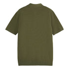 Structured Knitted Regular Fit Polo - Olive