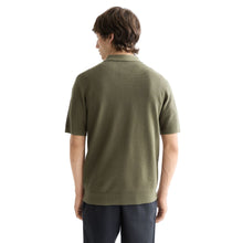Structured Knitted Regular Fit Polo - Olive