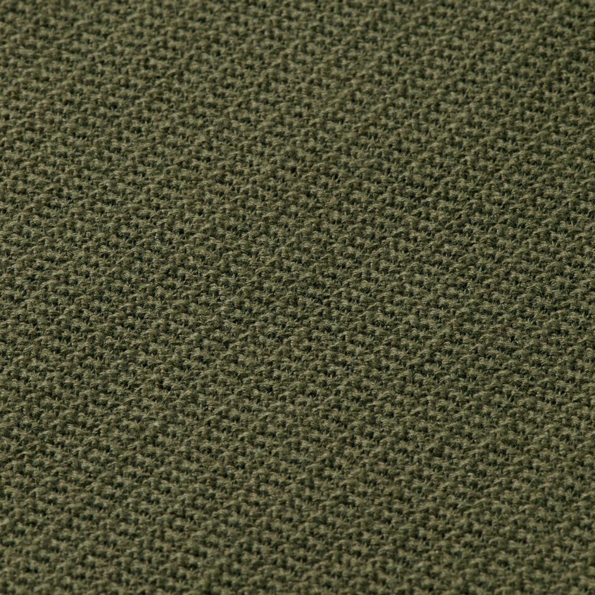 Structured Knitted Regular Fit Polo - Olive