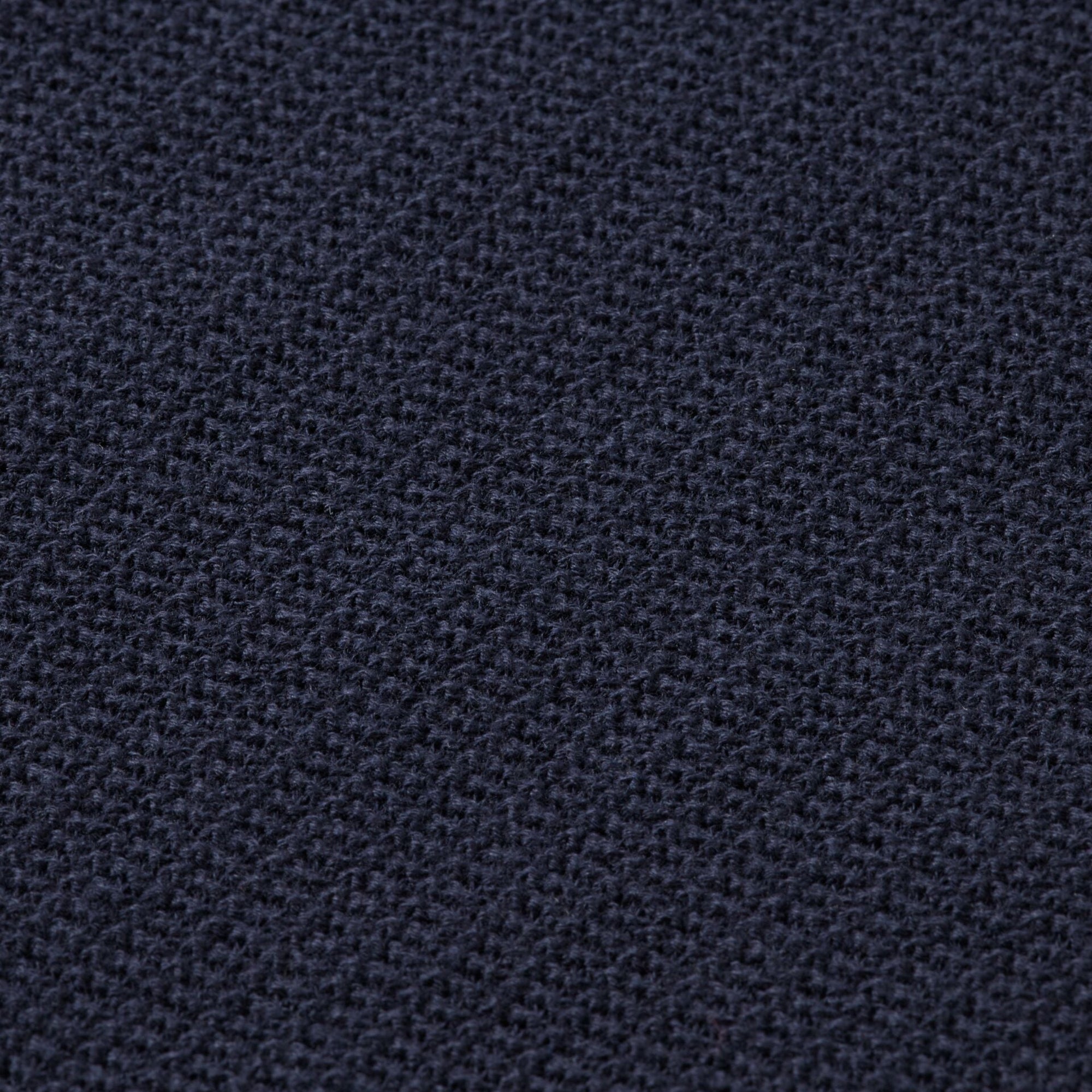 Structured Knitted Regular Fit Polo - Navy
