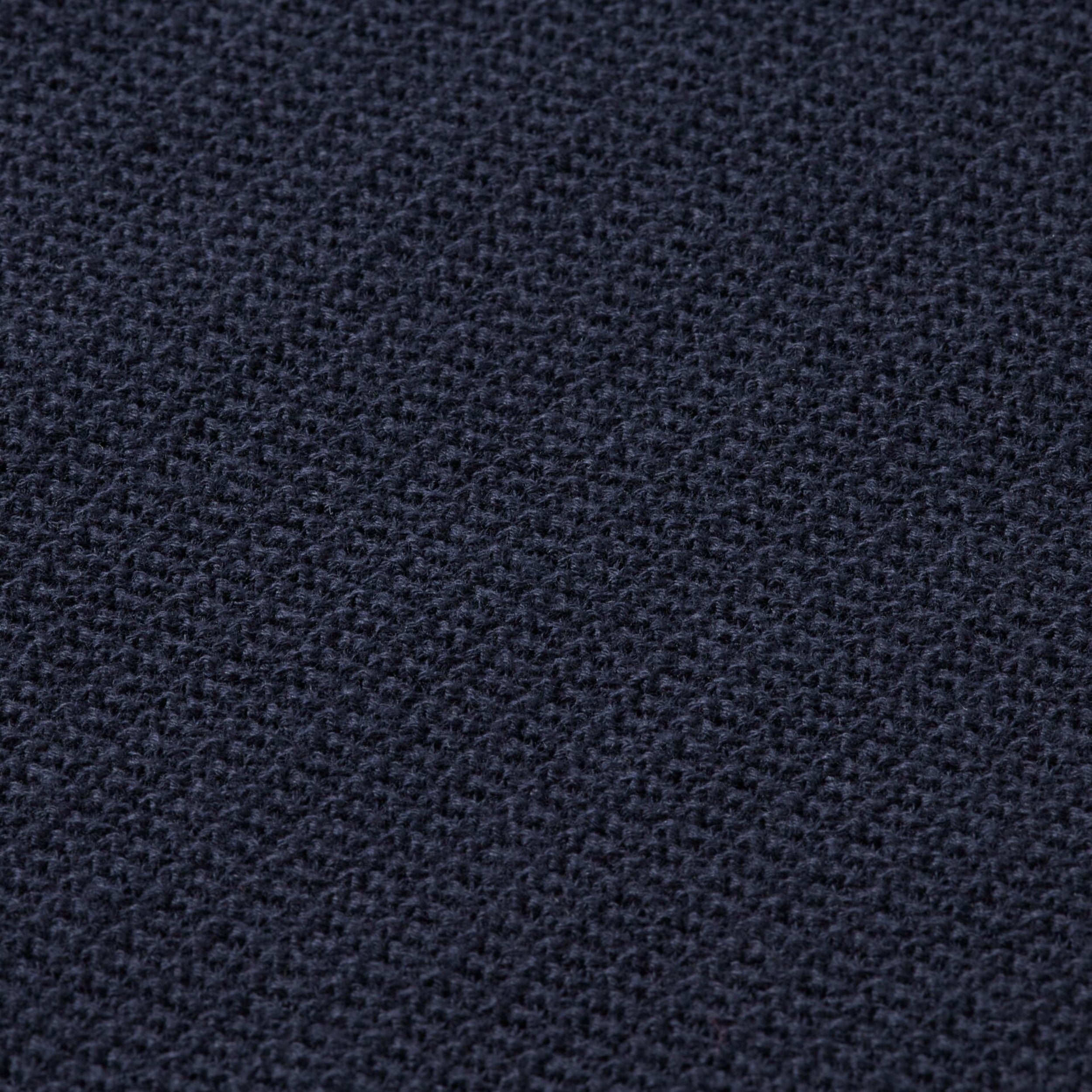 Structured Knitted Regular Fit Polo - Navy