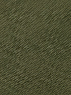 Structured Knitted Regular Fit Polo - Olive Night