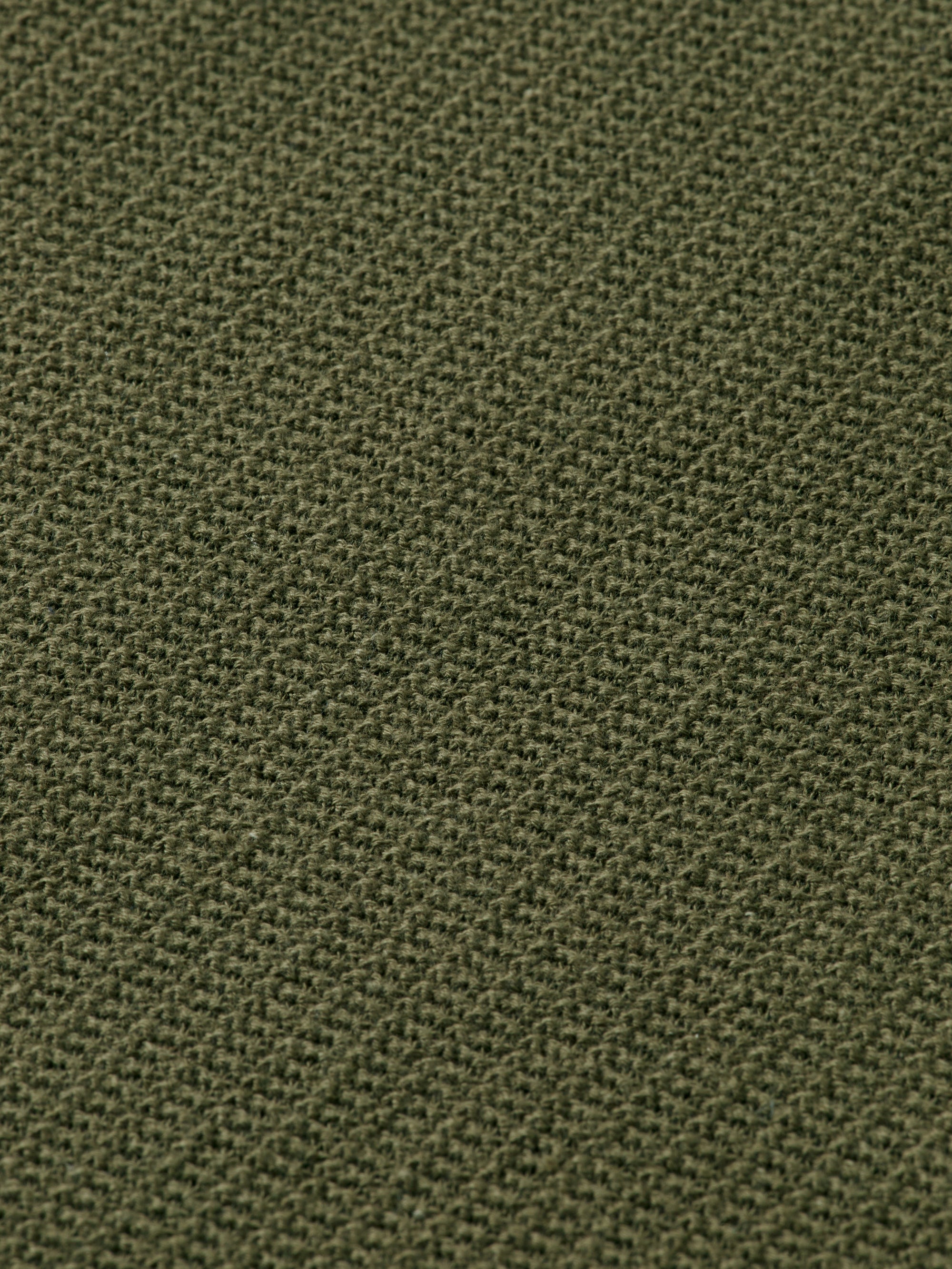 Structured Knitted Regular Fit Polo - Olive Night