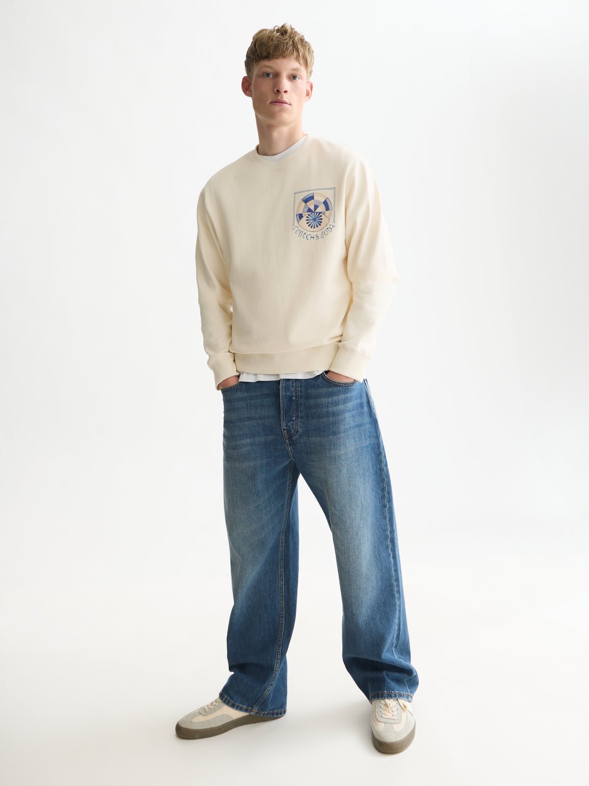 Front And Back Artwork Regular-Fit Sweatshirt WI26 - Eggnog-4