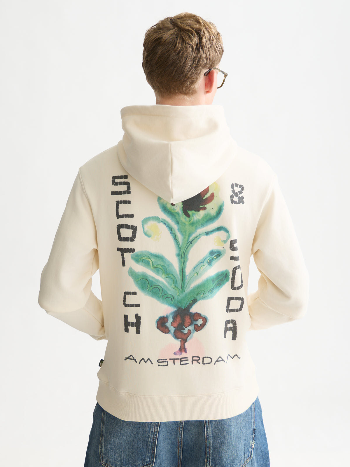 Front And Back Artwork Regular-Fit Hoodie - Eggnog-2