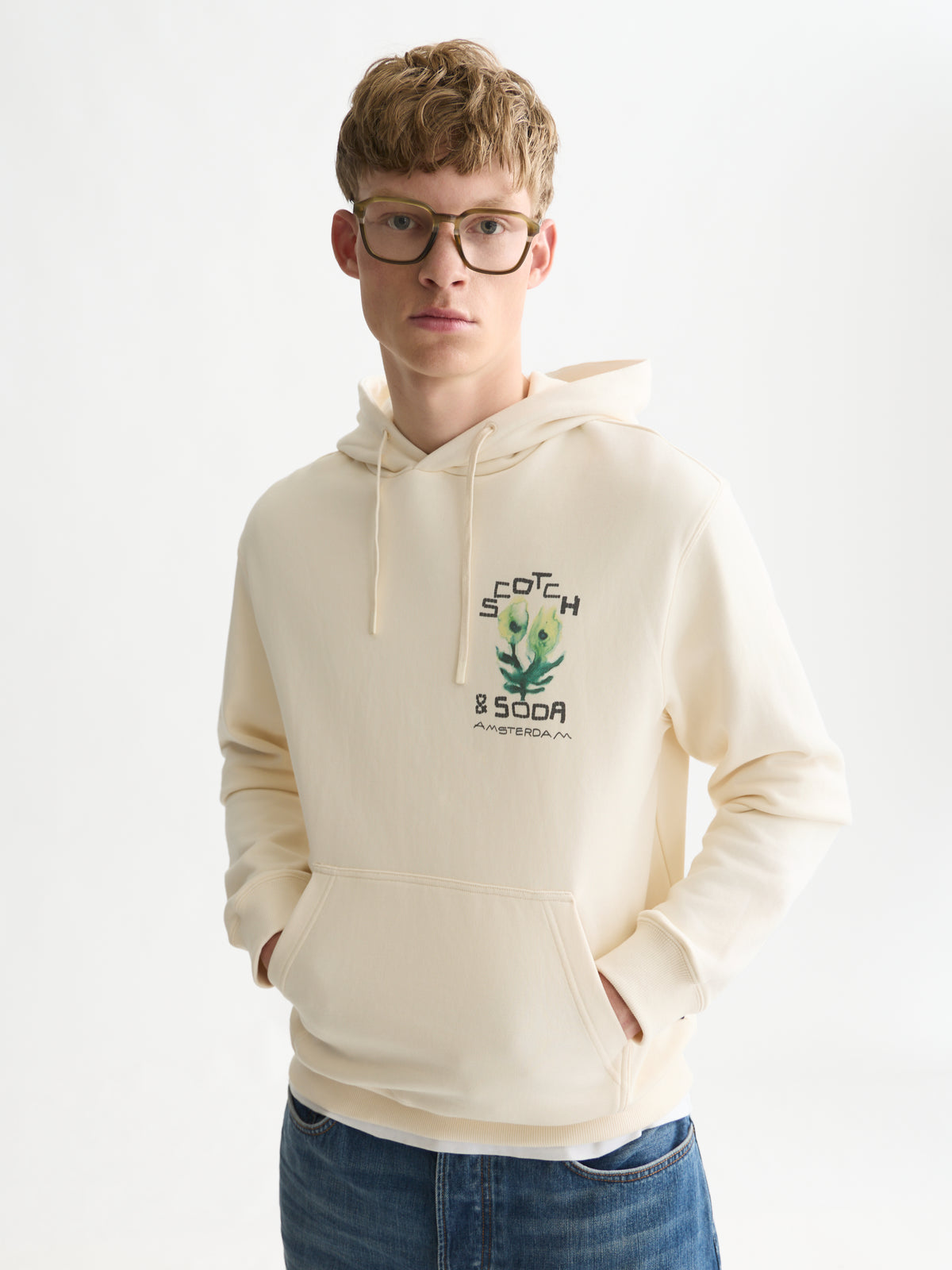 Front And Back Artwork Regular-Fit Hoodie - Eggnog-1