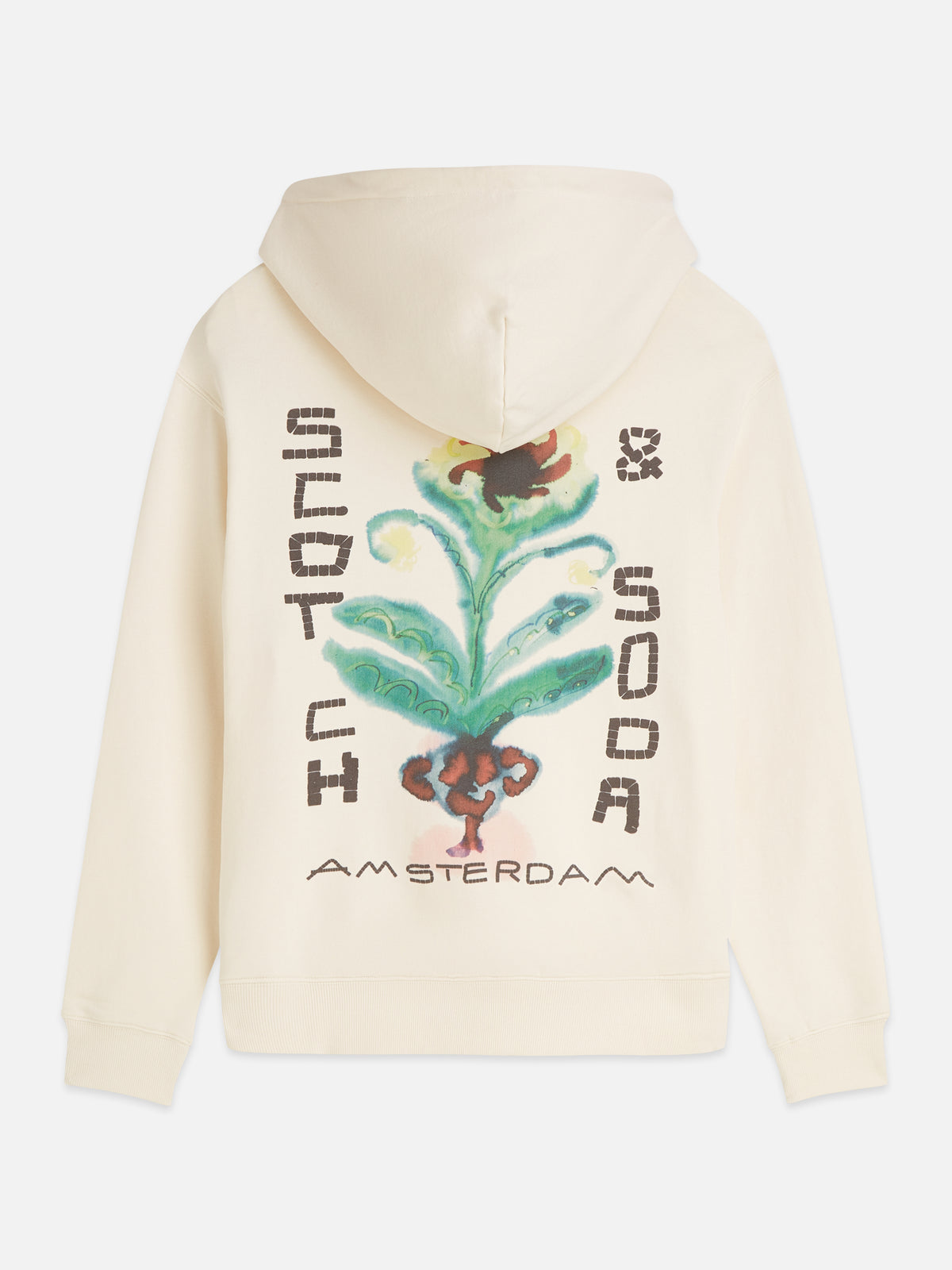 Front And Back Artwork Regular-Fit Hoodie - Eggnog