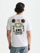Front And Back Artwork Relaxed Fit T-Shirt - White and green