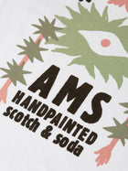 Front And Back Artwork Relaxed Fit T-Shirt - White and green
