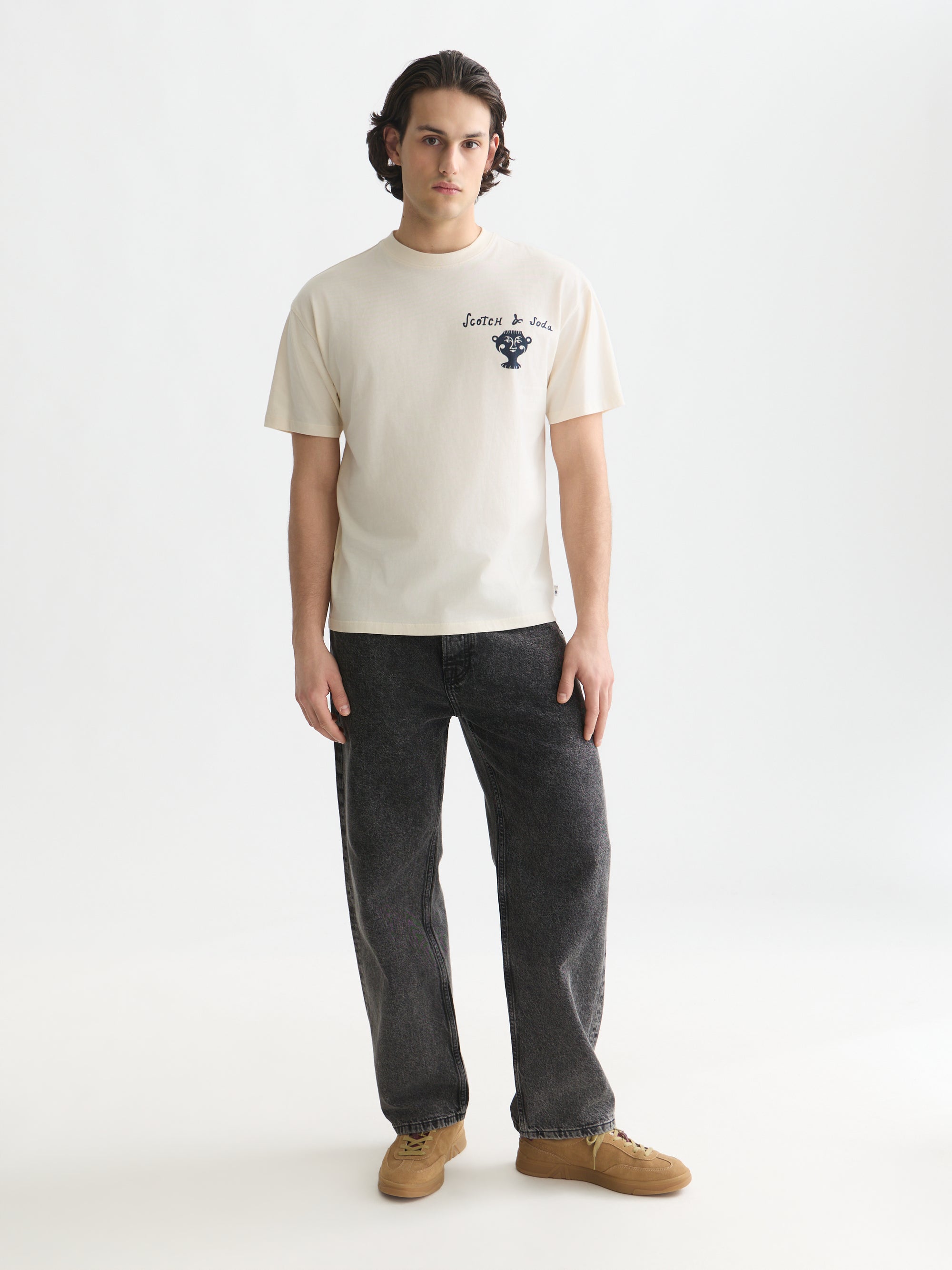 Front And Back Artwork Relaxed Fit T-Shirt - White