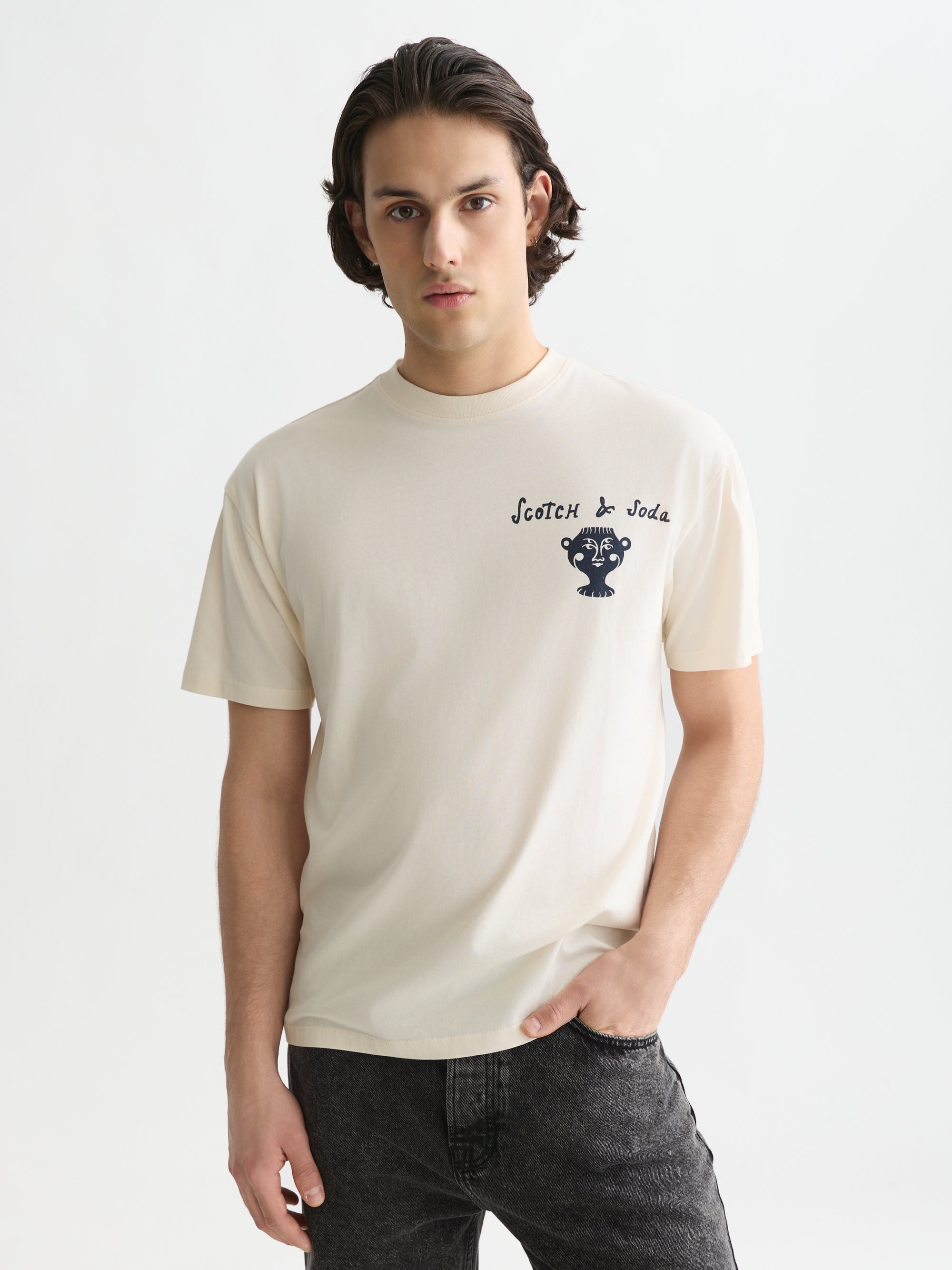 Front And Back Artwork Relaxed Fit T-Shirt - White