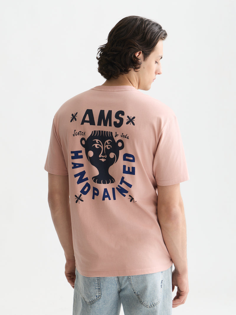 Front And Back Artwork Relaxed Fit T-Shirt - Misty Rose
