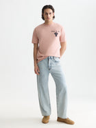 Front And Back Artwork Relaxed Fit T-Shirt - Misty Rose