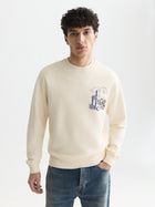 Front And Back Artwork Regular Fit Sweatshirt - White