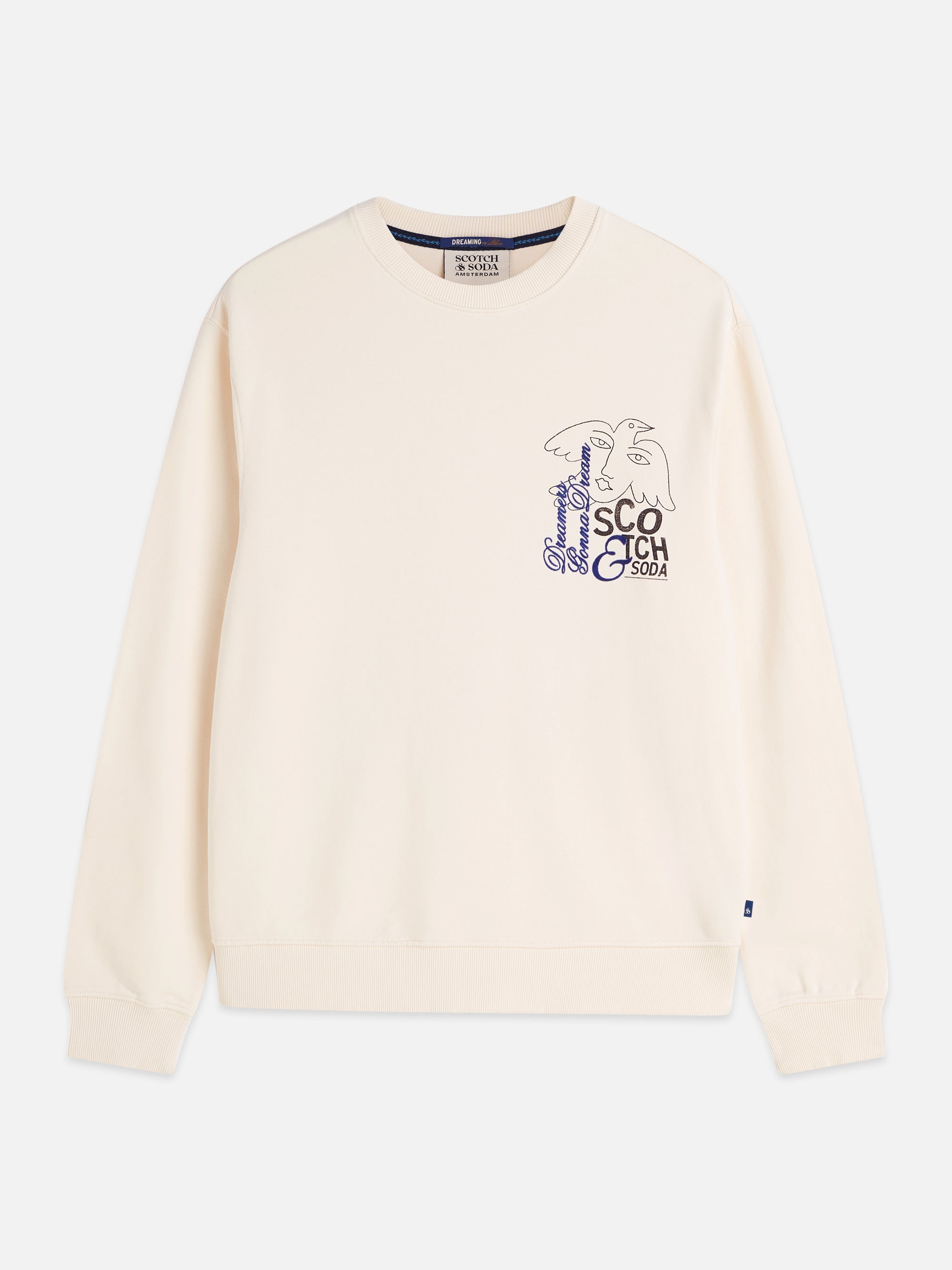 Front And Back Artwork Regular Fit Sweatshirt - White