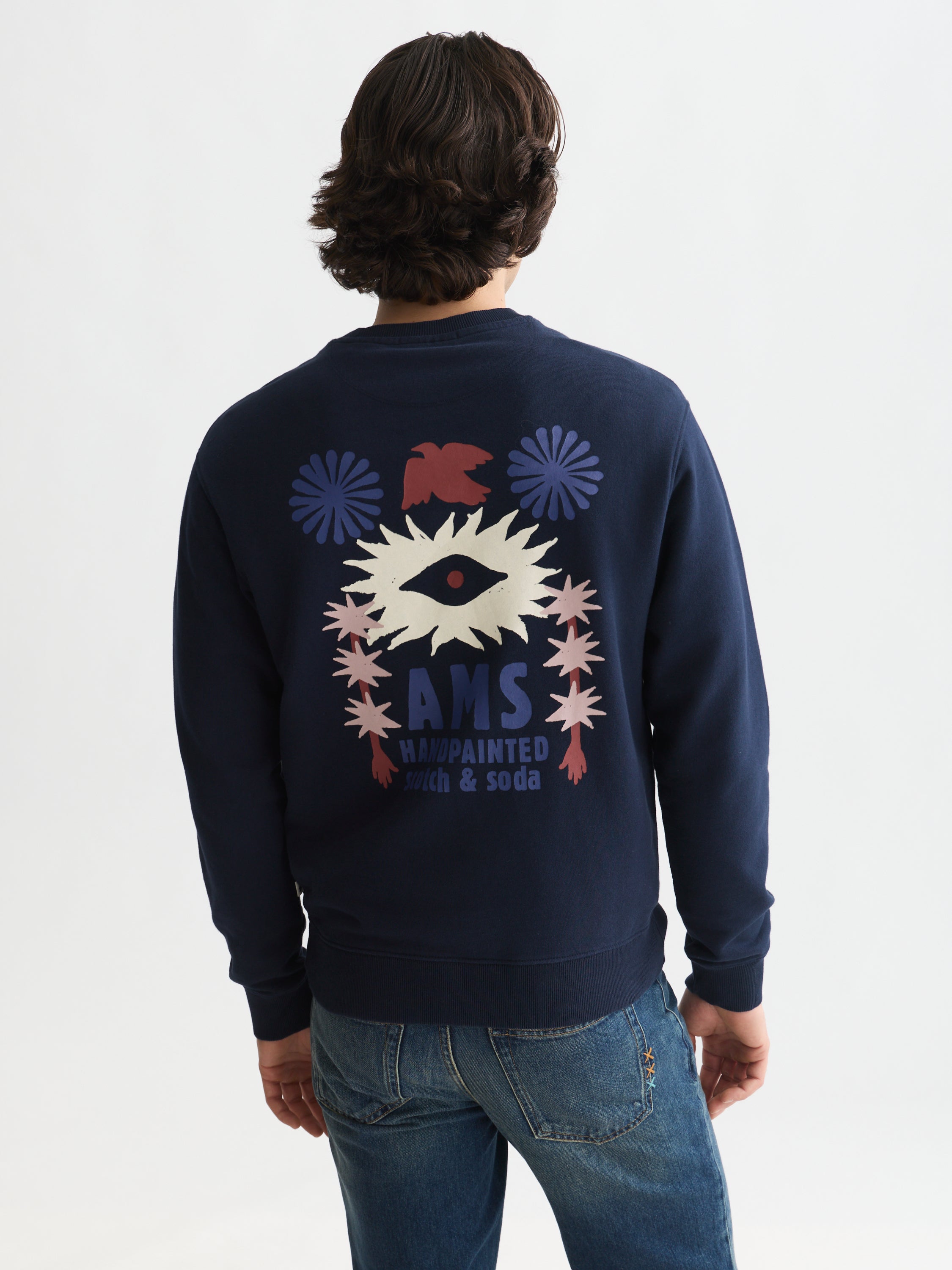 Front And Back Artwork Regular Fit Sweatshirt - Sky Captain