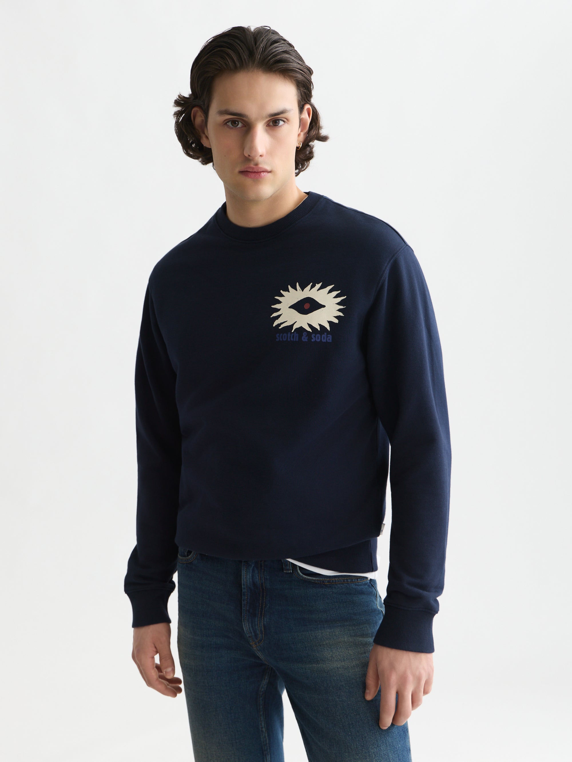 Front And Back Artwork Regular Fit Sweatshirt - Sky Captain
