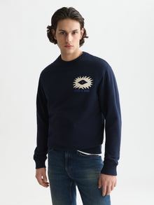 Front And Back Artwork Regular Fit Sweatshirt - Sky Captain