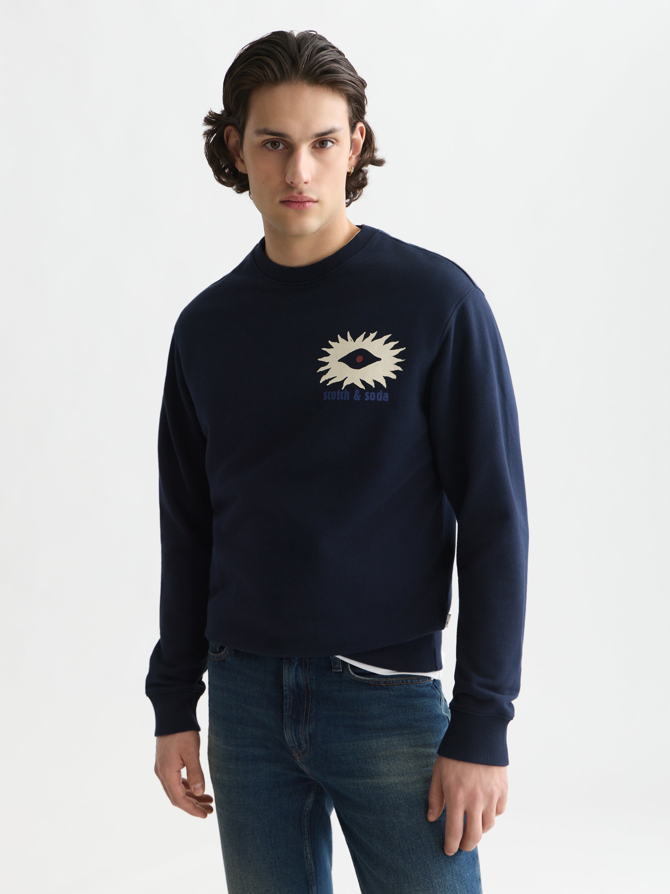 Front And Back Artwork Regular Fit Sweatshirt - Sky Captain