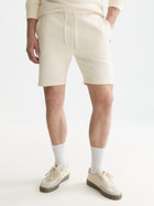 Logo Badge Regular Fit Sweatshorts - Eggnog