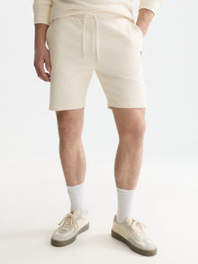 Logo Badge Regular Fit Sweatshorts - Eggnog