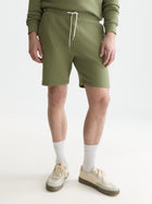 Logo Badge Regular Fit Sweatshorts - Oil Green