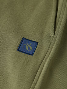 Logo Badge Regular Fit Sweatshorts - Oil Green