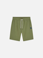 Logo Badge Regular Fit Sweatshorts - Oil Green