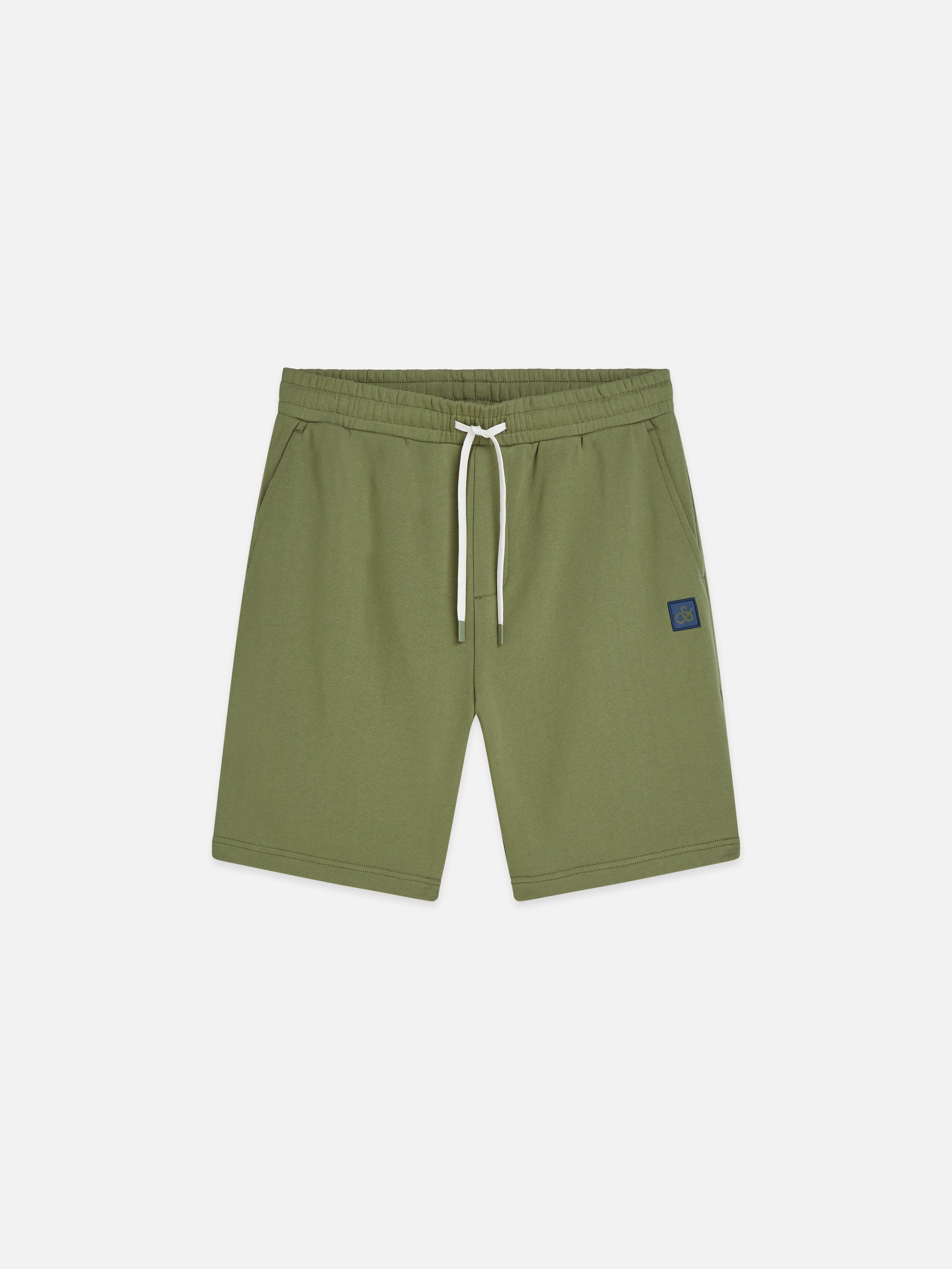 Logo Badge Regular Fit Sweatshorts - Oil Green