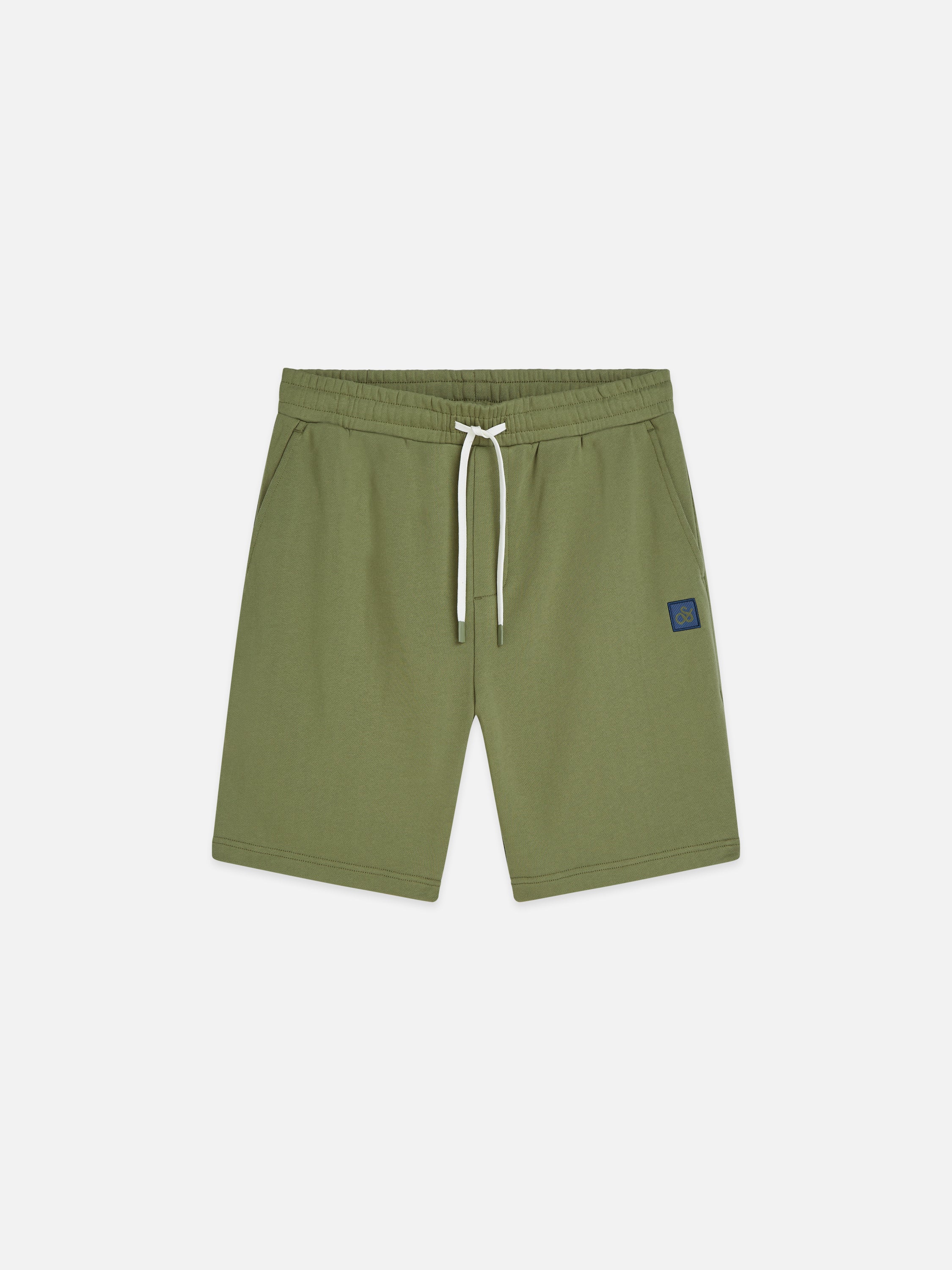 Logo Badge Regular Fit Sweatshorts - Oil Green