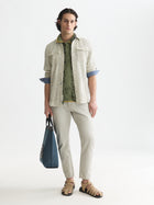 Melange Waffle Regular Fit Shirt - Oil Green