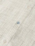 Melange Waffle Regular Fit Shirt - Oil Green