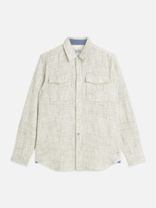 Melange Waffle Regular Fit Shirt - Oil Green