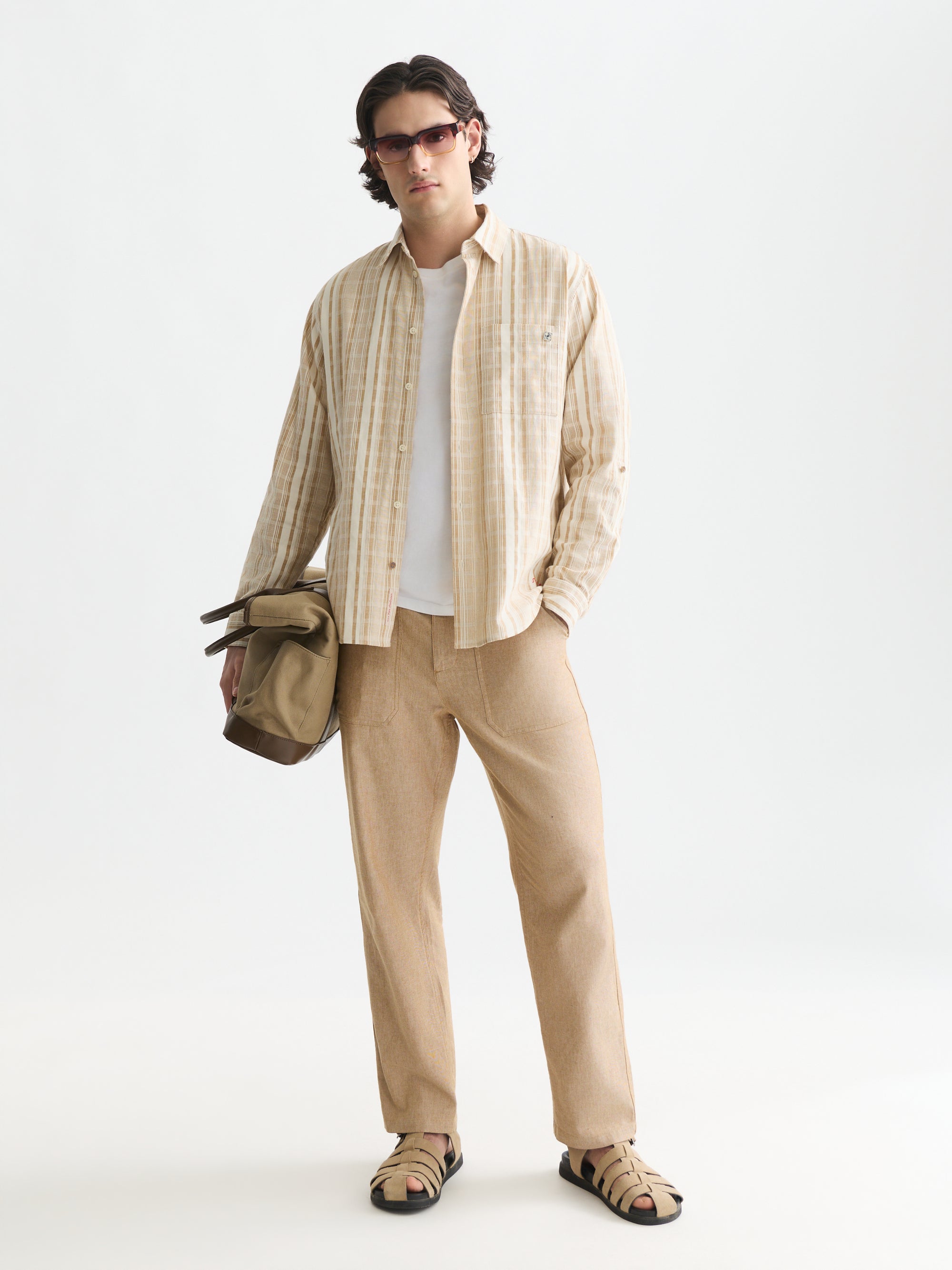 Striped Relaxed Fit Shirt - Dijon Stripe