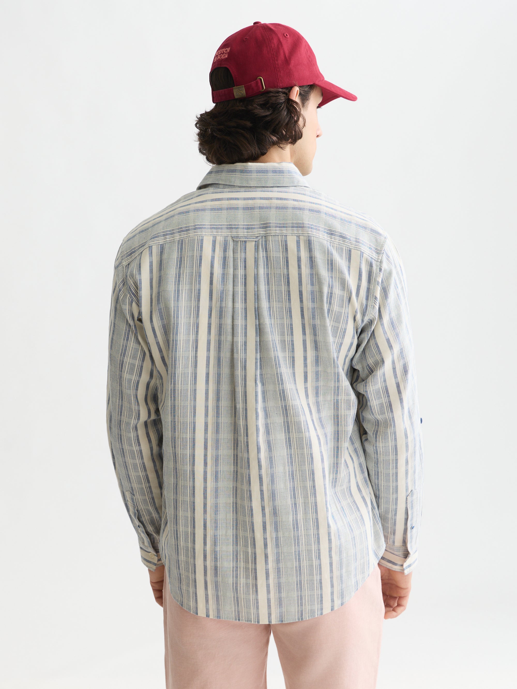 Striped Relaxed Fit Shirt - Ensign Blue Stripe
