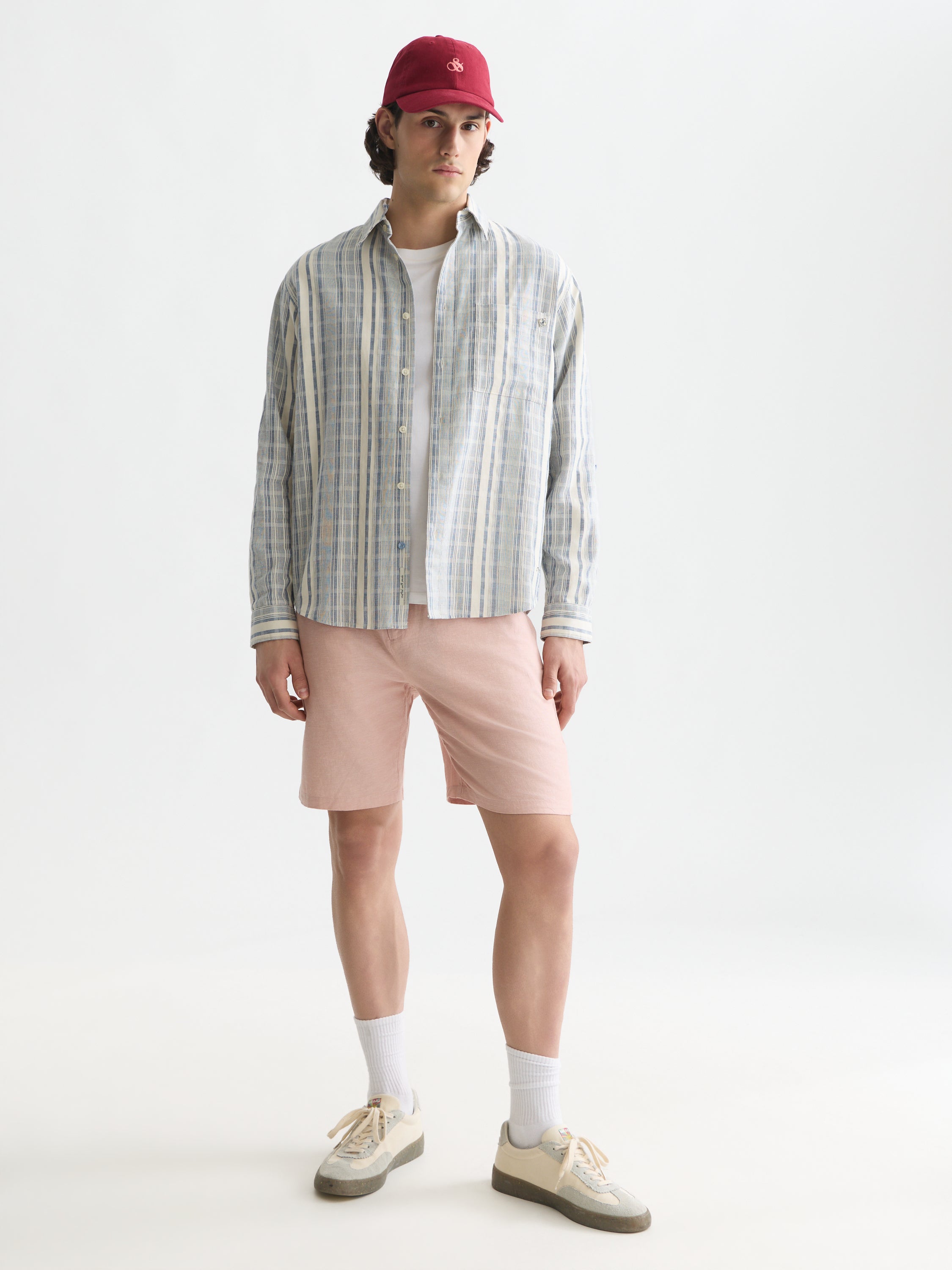 Striped Relaxed Fit Shirt - Ensign Blue Stripe