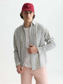 Striped Relaxed Fit Shirt - Ensign Blue Stripe