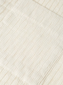 Jacquard Seer-Sucker Regular Fit Short-Sleeved Shirt - Eggnog