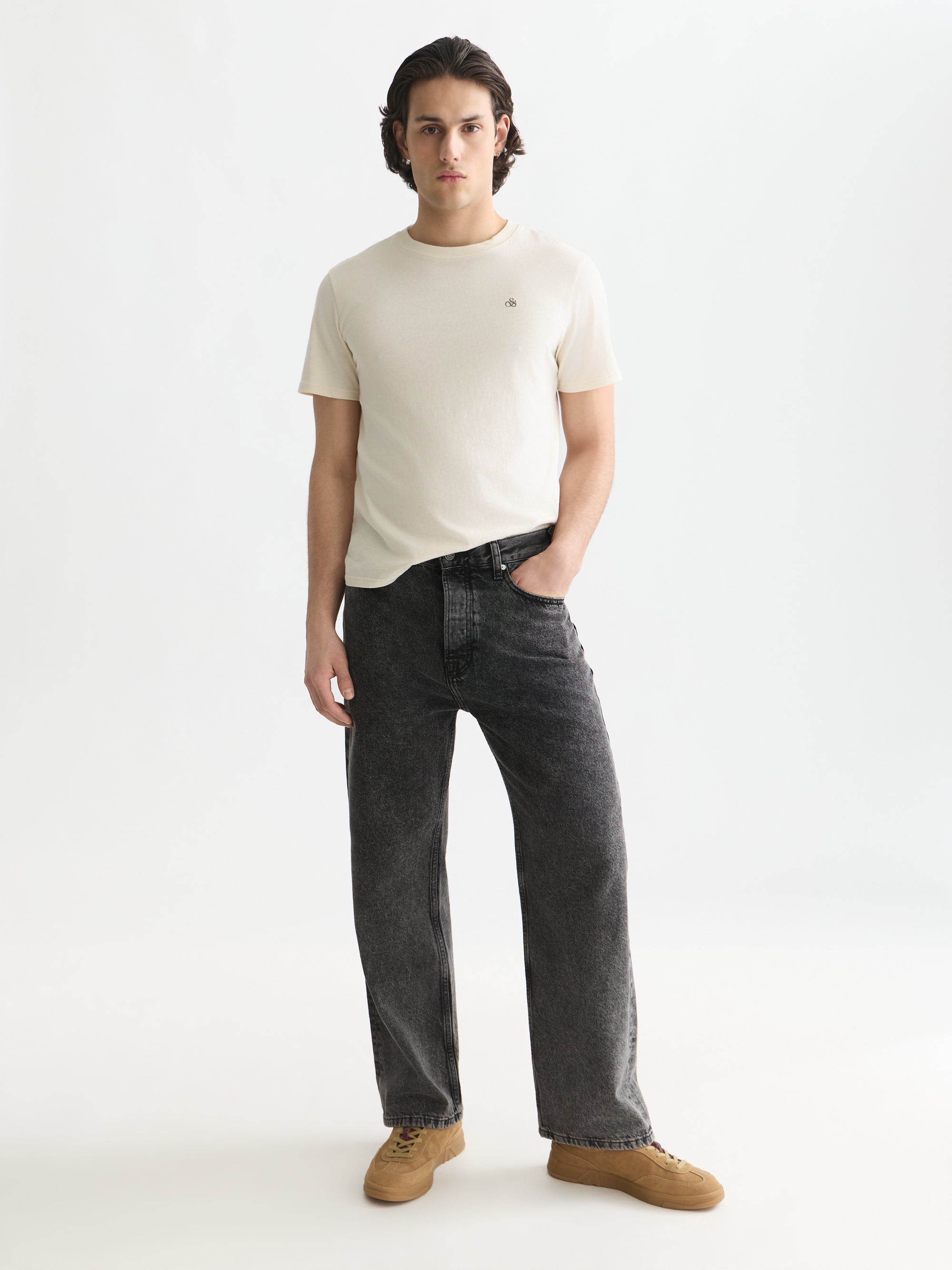 Seasonal Core Chest Logo Regular Fit T-Shirt - Eggnog