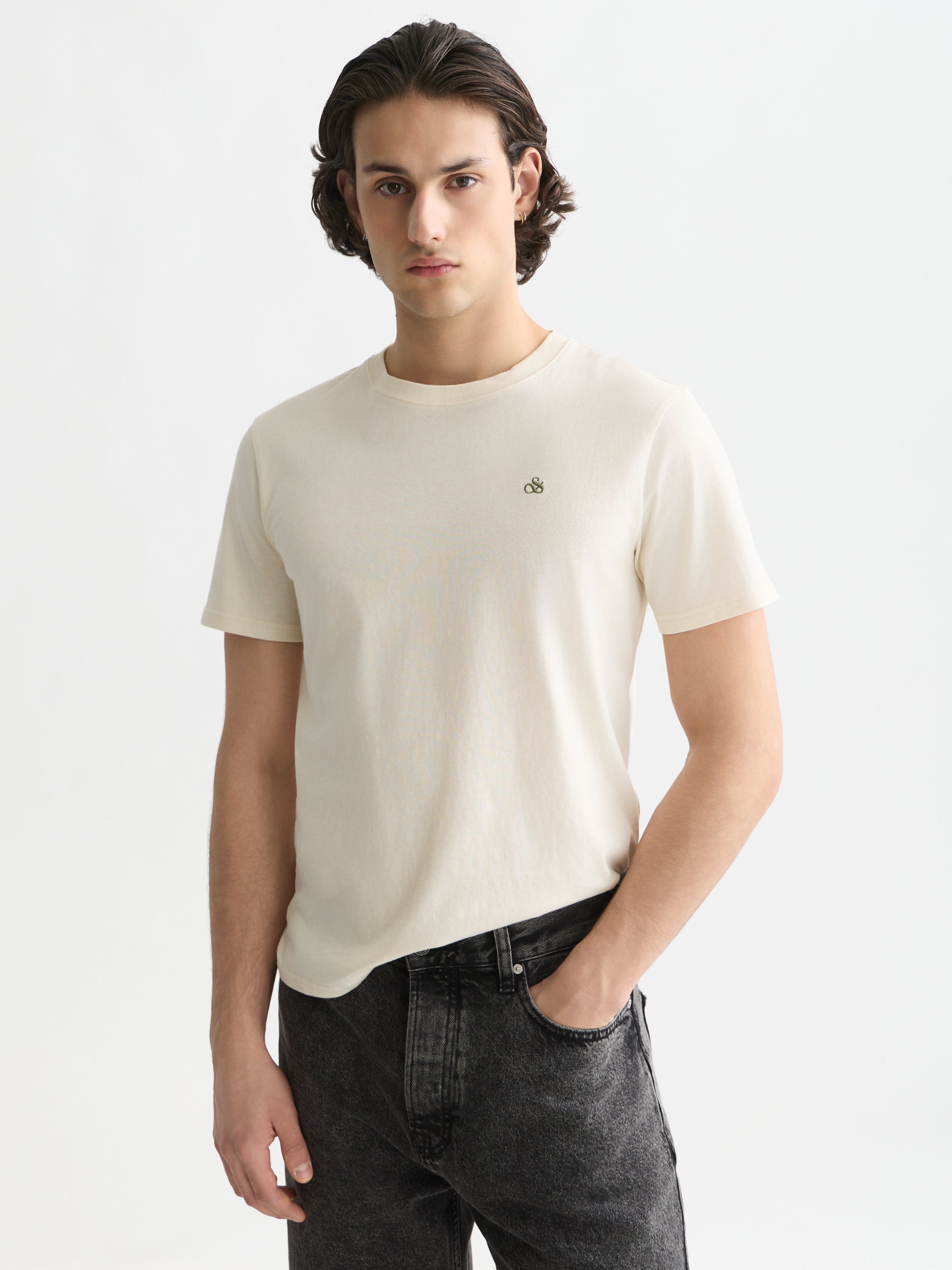 Seasonal Core Chest Logo Regular Fit T-Shirt - Eggnog