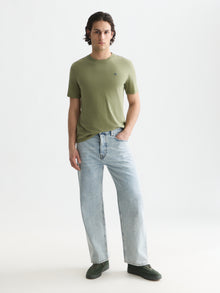 Seasonal Core Chest Logo Regular Fit T-Shirt - Oil Green