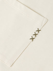 Seasonal Core 3 Crosses Chest Pocket Loose Fit T-Shirt - Eggnog