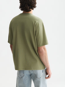 Seasonal Core 3 Crosses Chest Pocket Loose Fit T-Shirt - Oil Green