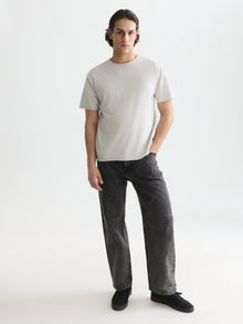 Seasonal Core Raw-Edged Garment-Dyed Relaxed Fit T-Shirt - Grey Dawn