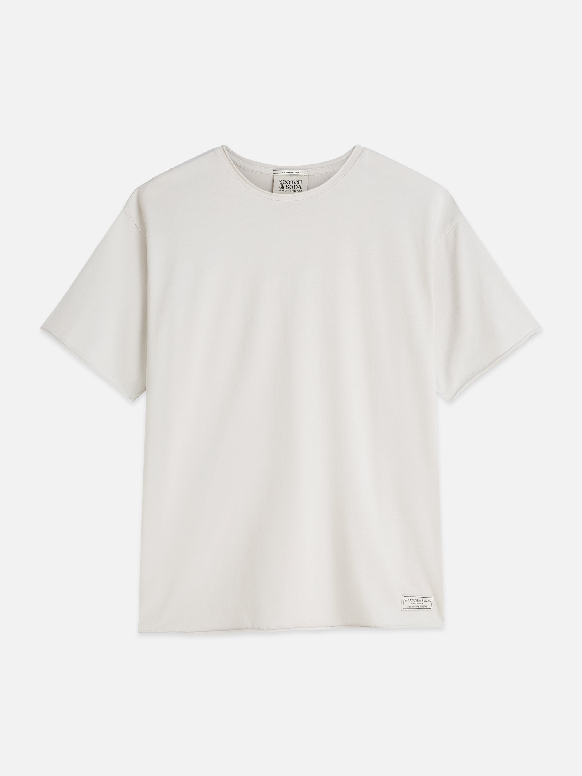 Seasonal Core Raw-Edged Garment-Dyed Relaxed Fit T-Shirt - Grey Dawn