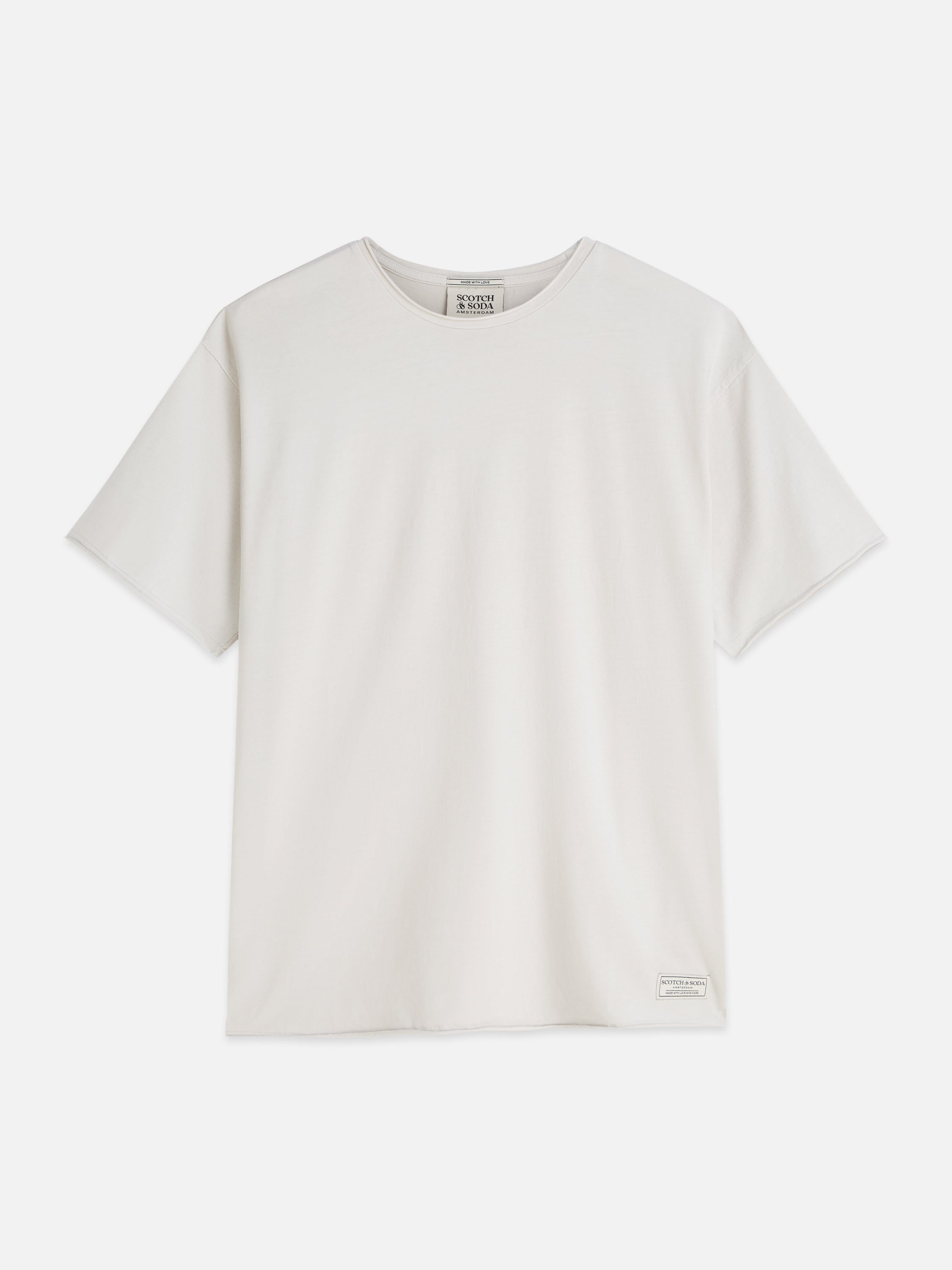 Seasonal Core Raw-Edged Garment-Dyed Relaxed Fit T-Shirt - Grey Dawn